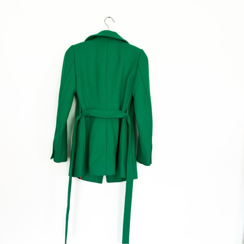 Ted Baker Womens 0 Sz XS Green Wool Cashmere Blend Wrap Coat - Picture 7 of 7